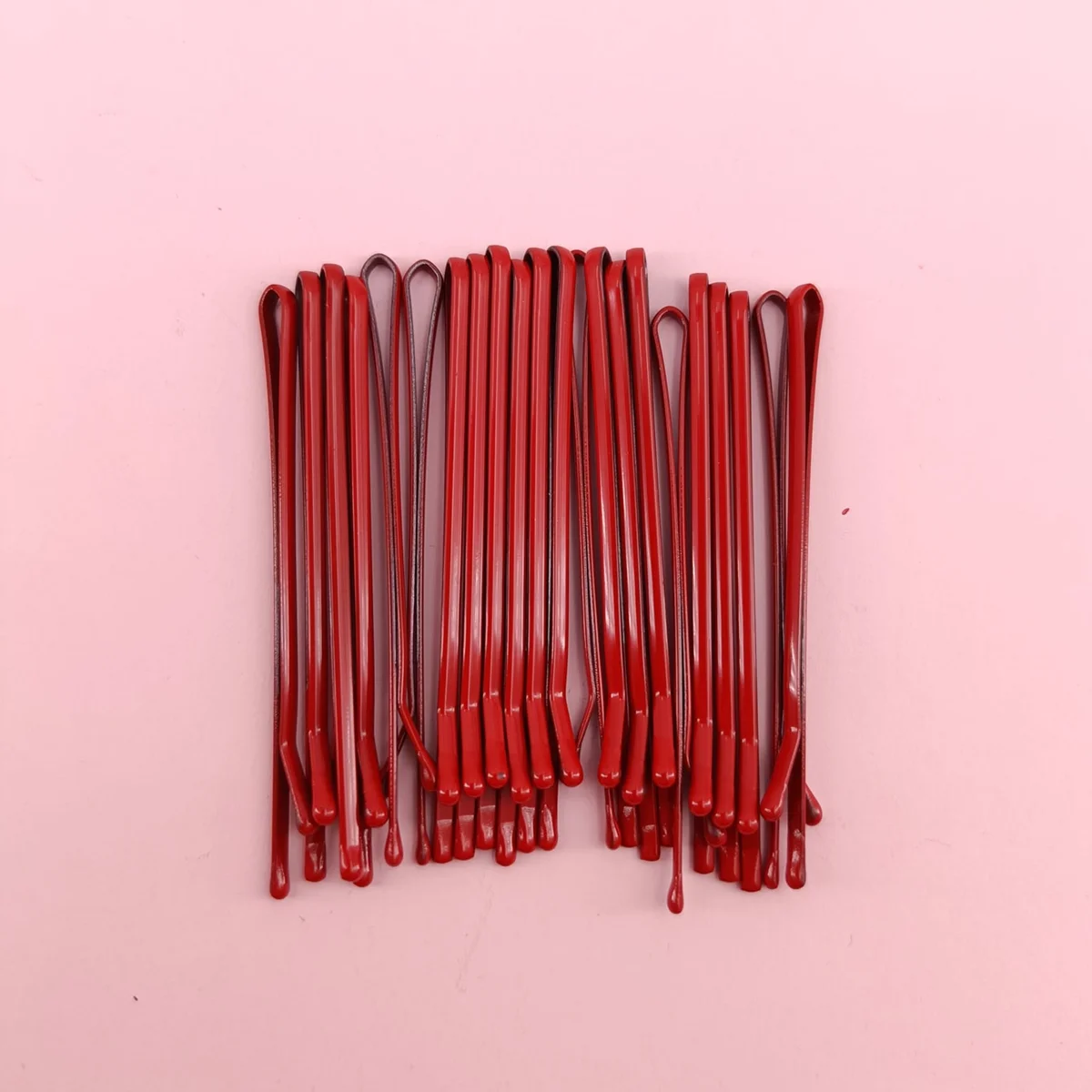 40pcs/set Red Hair Clip Bobby Pins BAngs Clips Flat Style Headwear For Girl Women Non Slip Hair Styling PartySlip Hair Styling