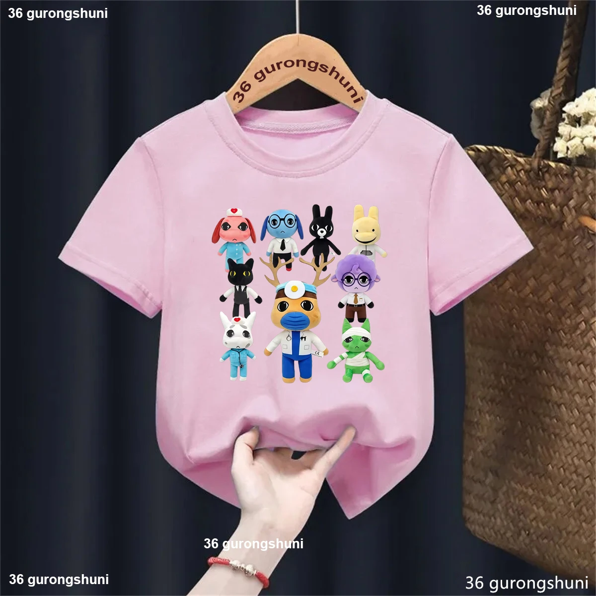 Horror Game Animal Hospital Printed T Shirt Girls/Boys Funny Kids Clothes White/Black/Pink/Blue/Red/Grey/Yellow T-Shirt