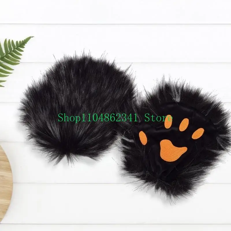 652F Oversized Paws Gloves Masquerades Halloween Devil Kitten Party Costume