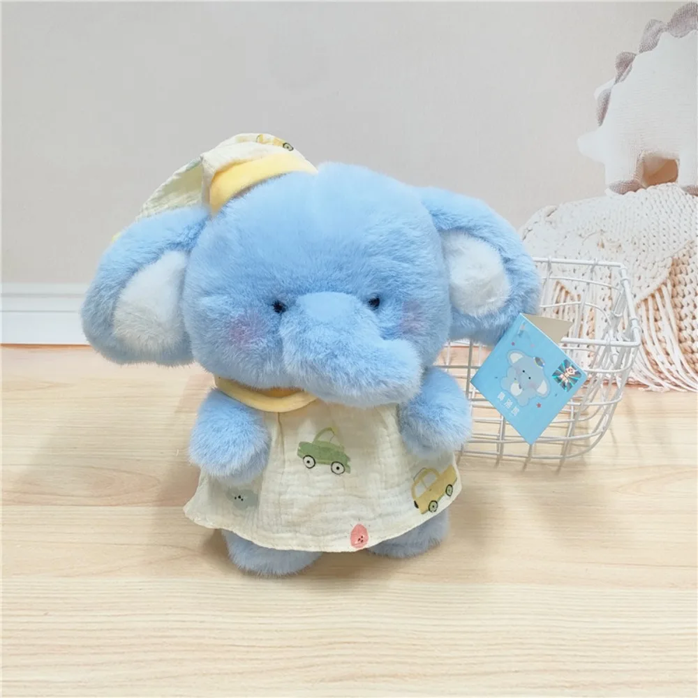 

PP Cotton Elephant Plush Toy Fluffy Soft Elephant Wearing Plush Doll Collection Interactive Huggable Animal Plush Toy Kids Gifts