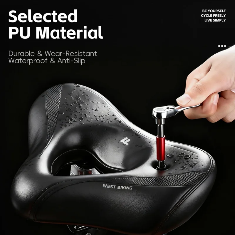 

Comfort Bike Saddle Shock Absorption Soft Padding Unisex Design for Mountain Road Bicycle Cycling Seat Cycling Equipment