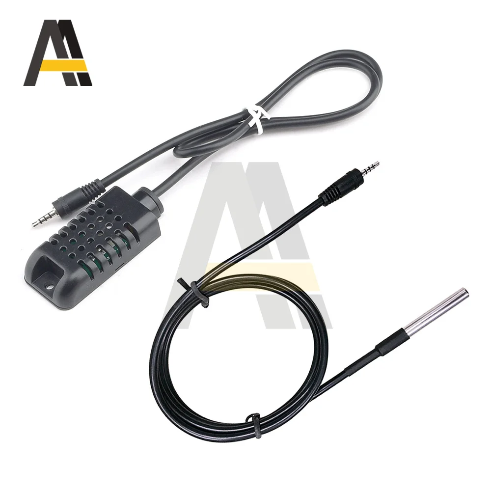 

Sensor AM2301 Temperature Humidity Sensor DS18B20 Sensor With 2.5 Headphone Plug Cable For TH10/TH16