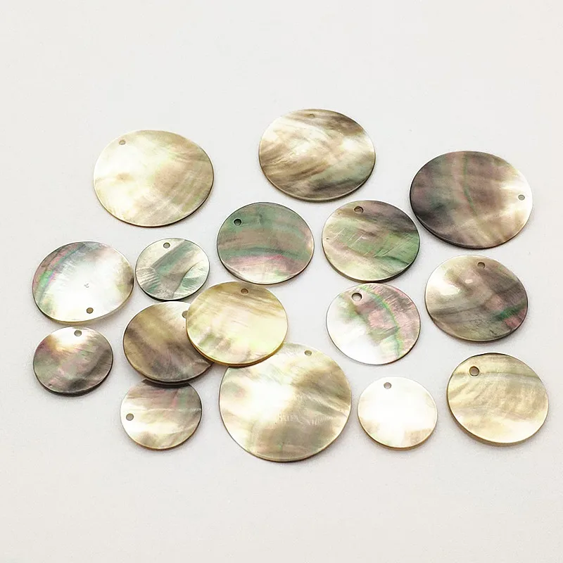 New Arrival! 15/20/25mm 100pcs Natural Shell Round Charm For Handmade Necklace/Earrings DIY Parts,Jewelry Findings&Components