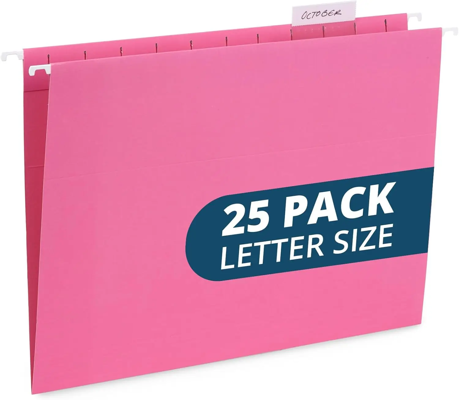 

25 Pink Hanging File Folders Letter Size, Reinforced, Color Coded Organization for Home Office