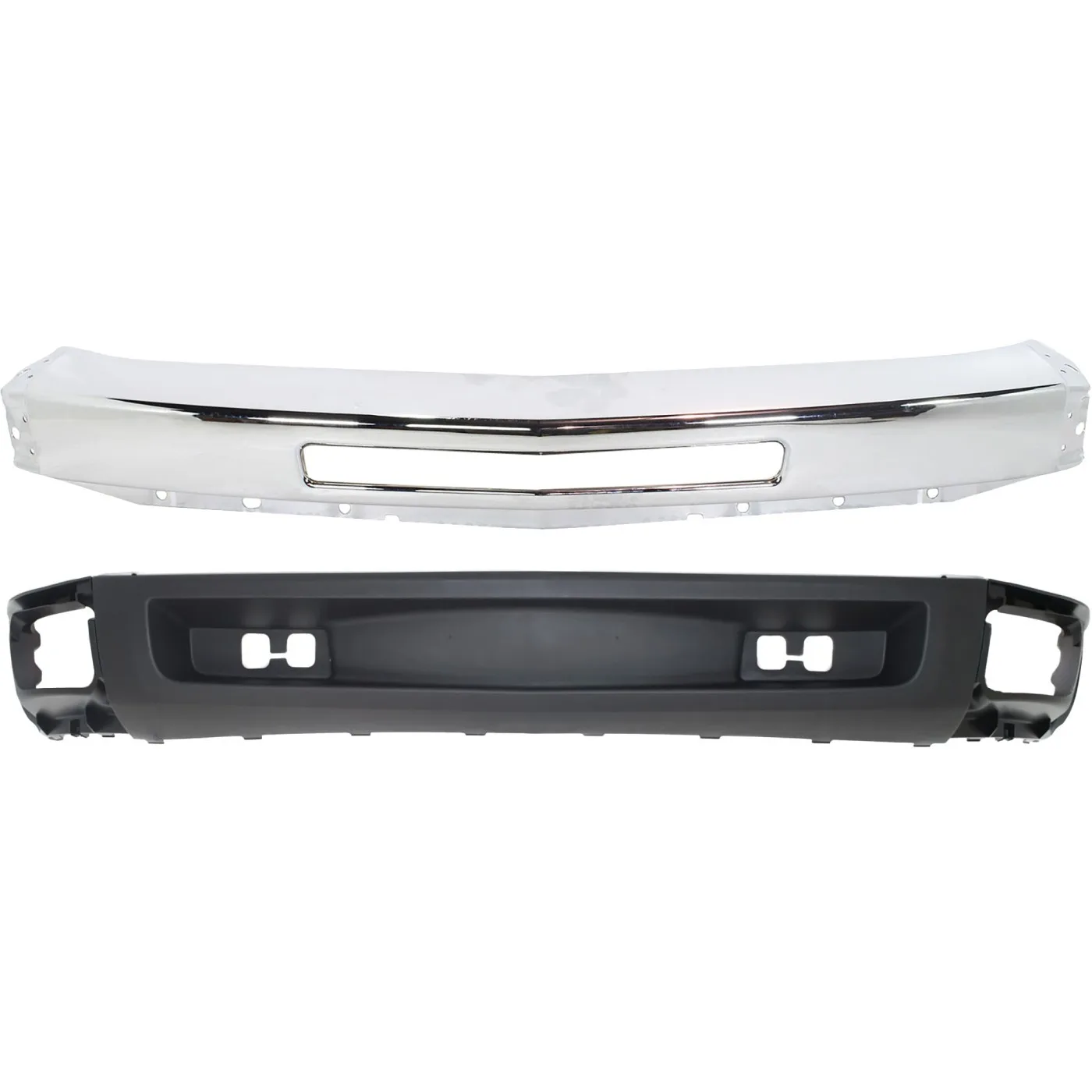 

Front Bumper with Valance Kit For 2009-2013 Chevy Silverado 1500 Chrome Steel