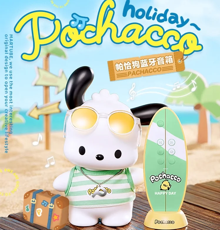 Kawaii Sanrio Pochacco głośnik Bluetooth kreskówka Anime głośnik bezprzewodowy przenośny głośnik ładowarka biurkowa prezenty dla dzieci dekoracji