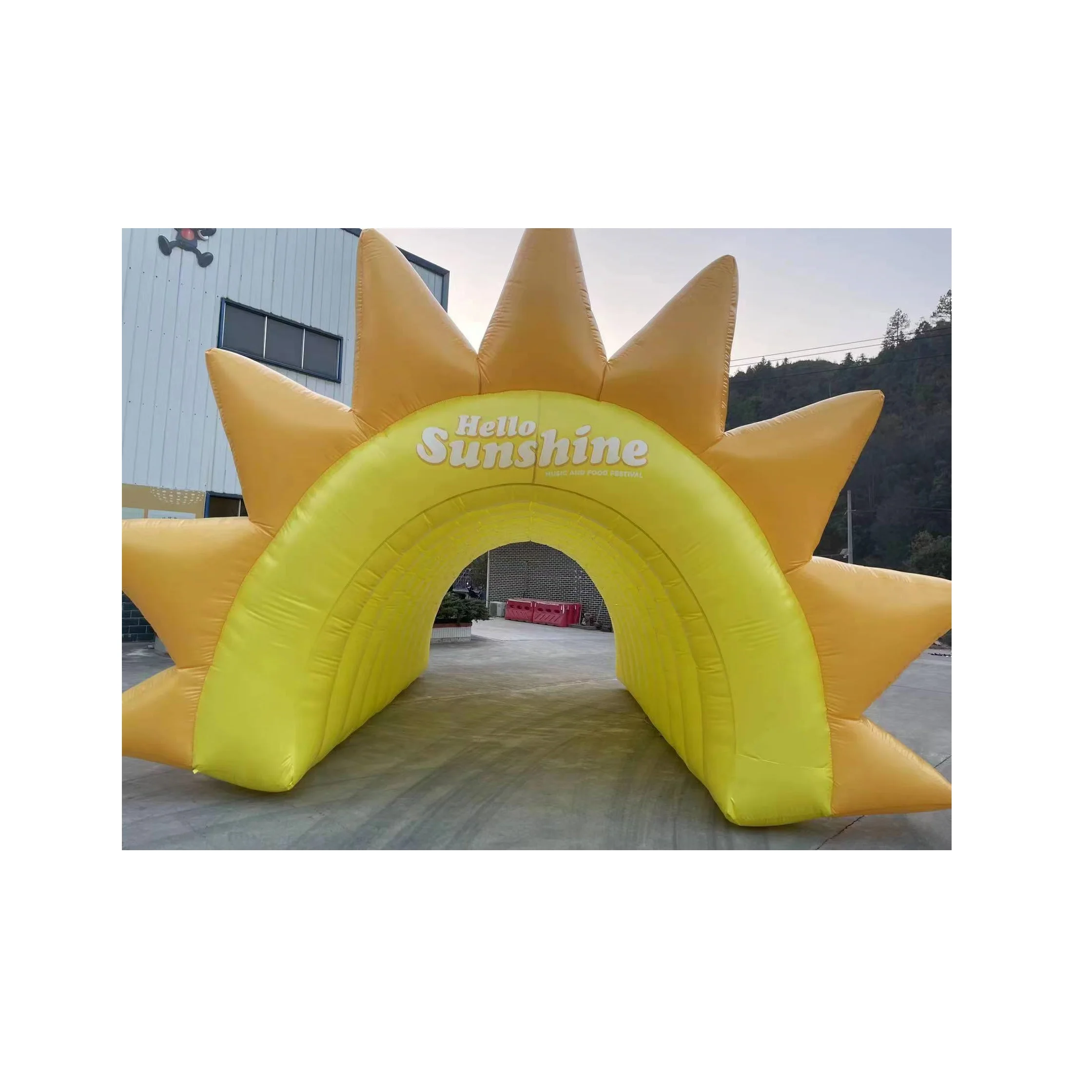 

Inflatable Sun Arch Tunnel Entrance Archway For Party Event Amusement Park Decoration Inflatable Theater Arch Tunnel For Rental