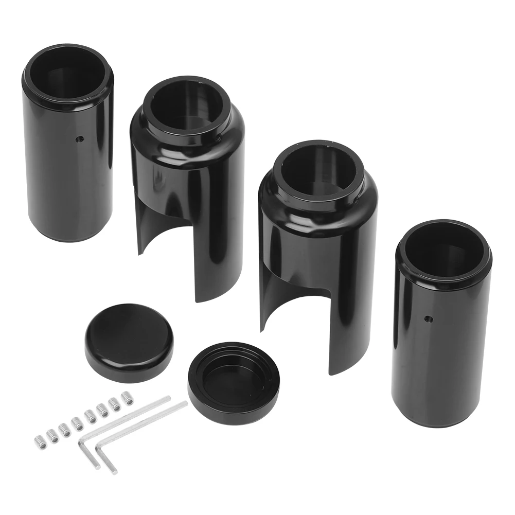 Motorcycle Black Upper Lower Front Fork Cover Tube Cap Kits Protector For Harley V-Rod Vrod Muscle Night Rod Special 2007-2011