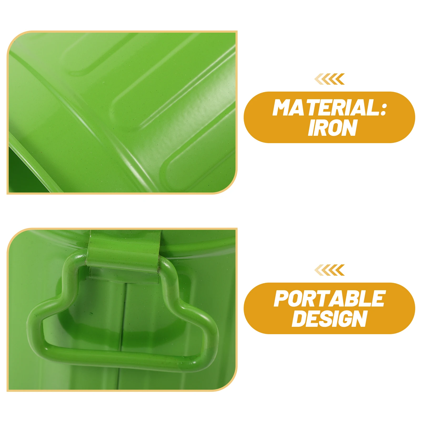 

1pc Sturdy Iron Desktop Storage Bucket Trash Can Pen Holder Pencil Container Brush Pot Garbage Bin For Office Bedroom Makeup