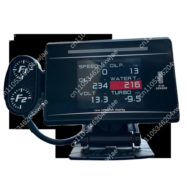 Vehicle Modified Multi-Functional 2 Type Gauge Water Temp Turbo Boost Oil Pressure Oil Temp Digital Monitoring Meter