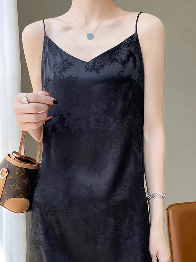 Ele Acetato Raso Damigella d'onore Dr Summer New Faion Dimagrante Lungo Ricamo floreale Abito senza spalline Coreano Sle Casual...