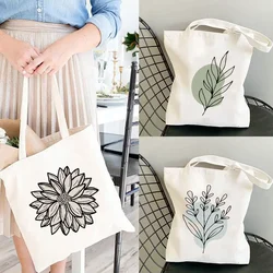 Dahlia Flower Tote Bag Floral Totes Organic Cotton Shopper Shopping Bag Reusable Cute Floral Canvas Tote Wildflowers Beach Bag