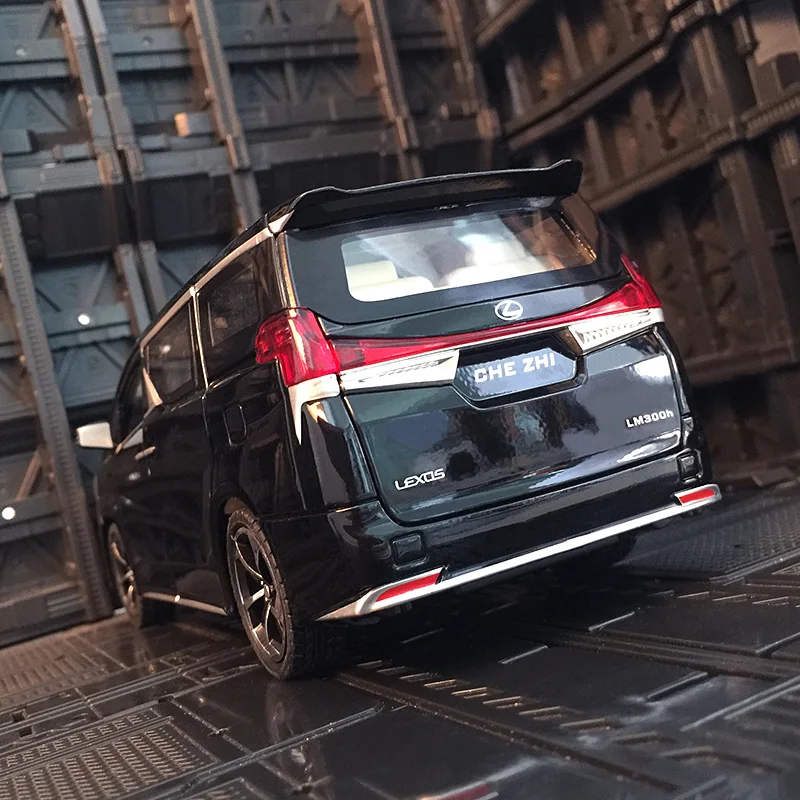 1:24 Lexus LM300H alloy car model doors and the front hood and trunk door can be opened has simulated sound and lighting view 4