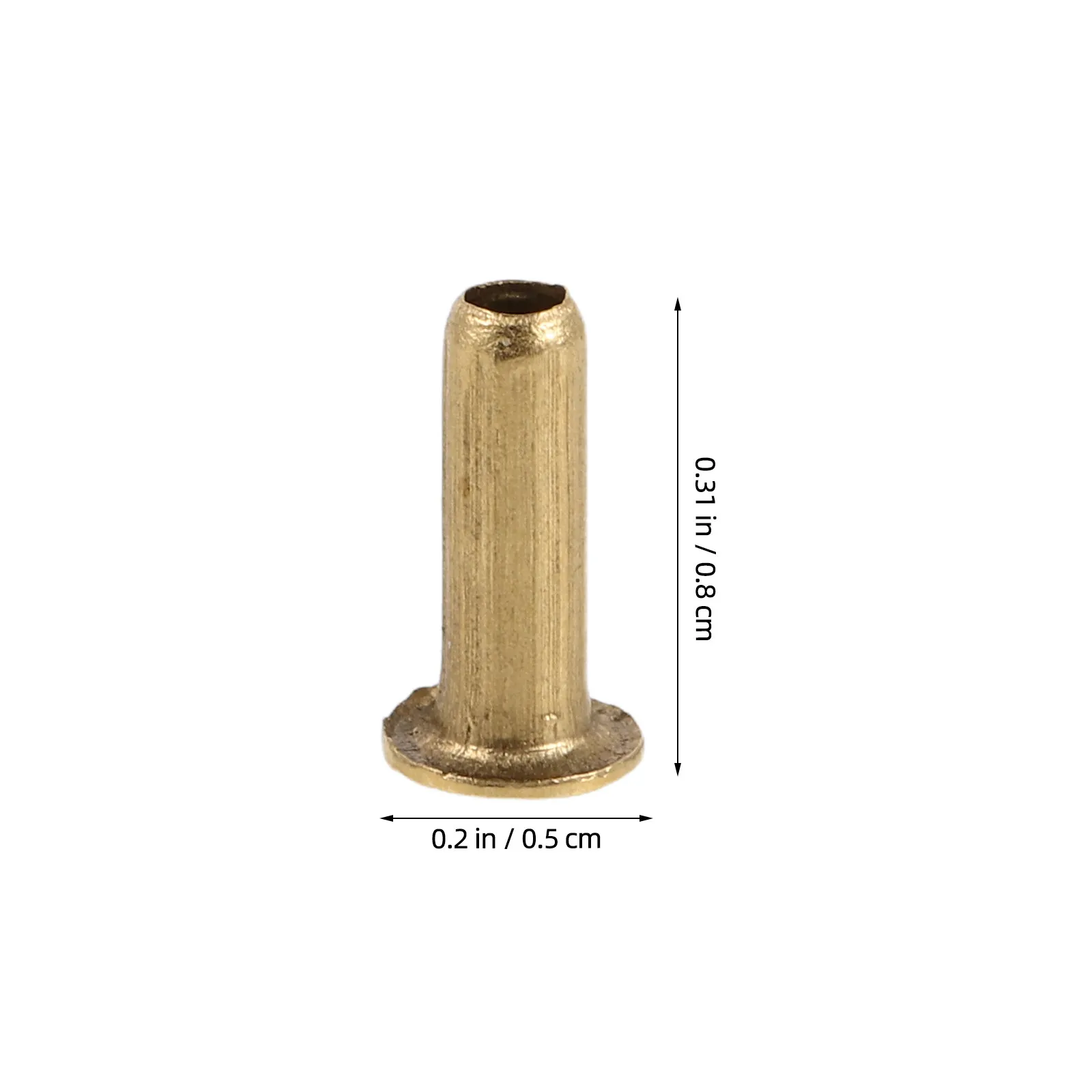 100Pcs Metal Hollow Tubular Rivets for Harp Lyre Eyelet Fastener Accessories for Musical Stringed Instruments 8mmx2.5mm