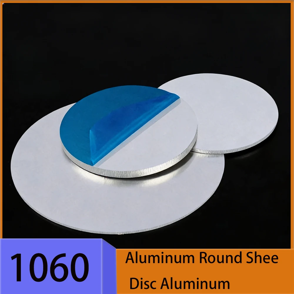 1-5Pcs 1060 Round Aluminum Alloy Circular Plate Thin Gasket Thickness 0.5/0.8/1.2/1.5/2/3/5mm-8mm Aluminum Disk Dia 200mm~300mm