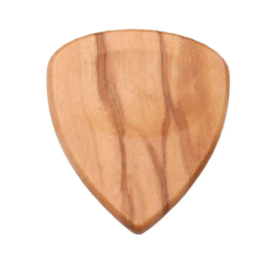 Natural Wood Guitar Pick Handcrafted Wooden Guitar Picks Smooth Surface Burr-free Accessories Compact Portable for Musicians