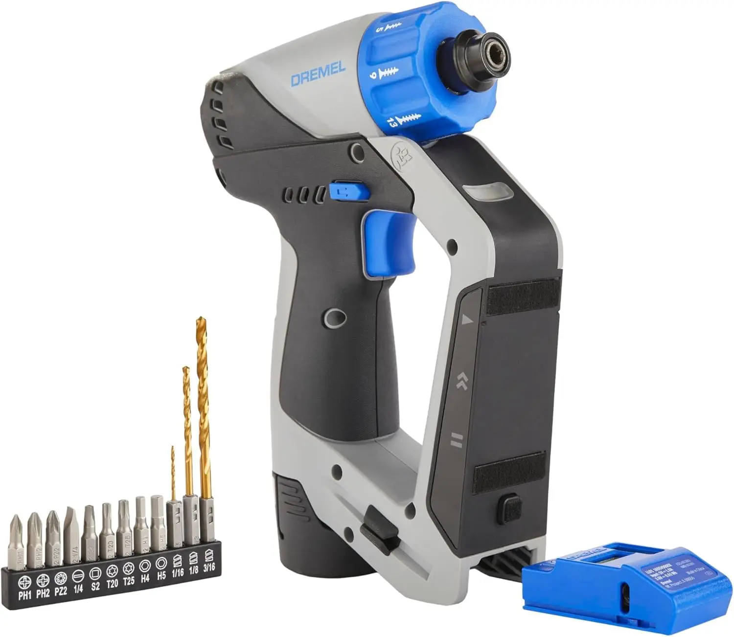 

Blueprint 3in1 Drill Driver with Integrated Stud Finder and Detachable Laser Level, Cordless Drill Set Includes 2.0 Ah Battery,