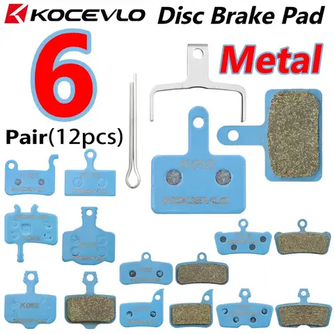 6 쌍 (12 개) Kocevlo MTB 유압 디스크 금속 브레이크 패드 B01S B05S SRAM AVID HAYES Magura ZOOM 브레이크 부품