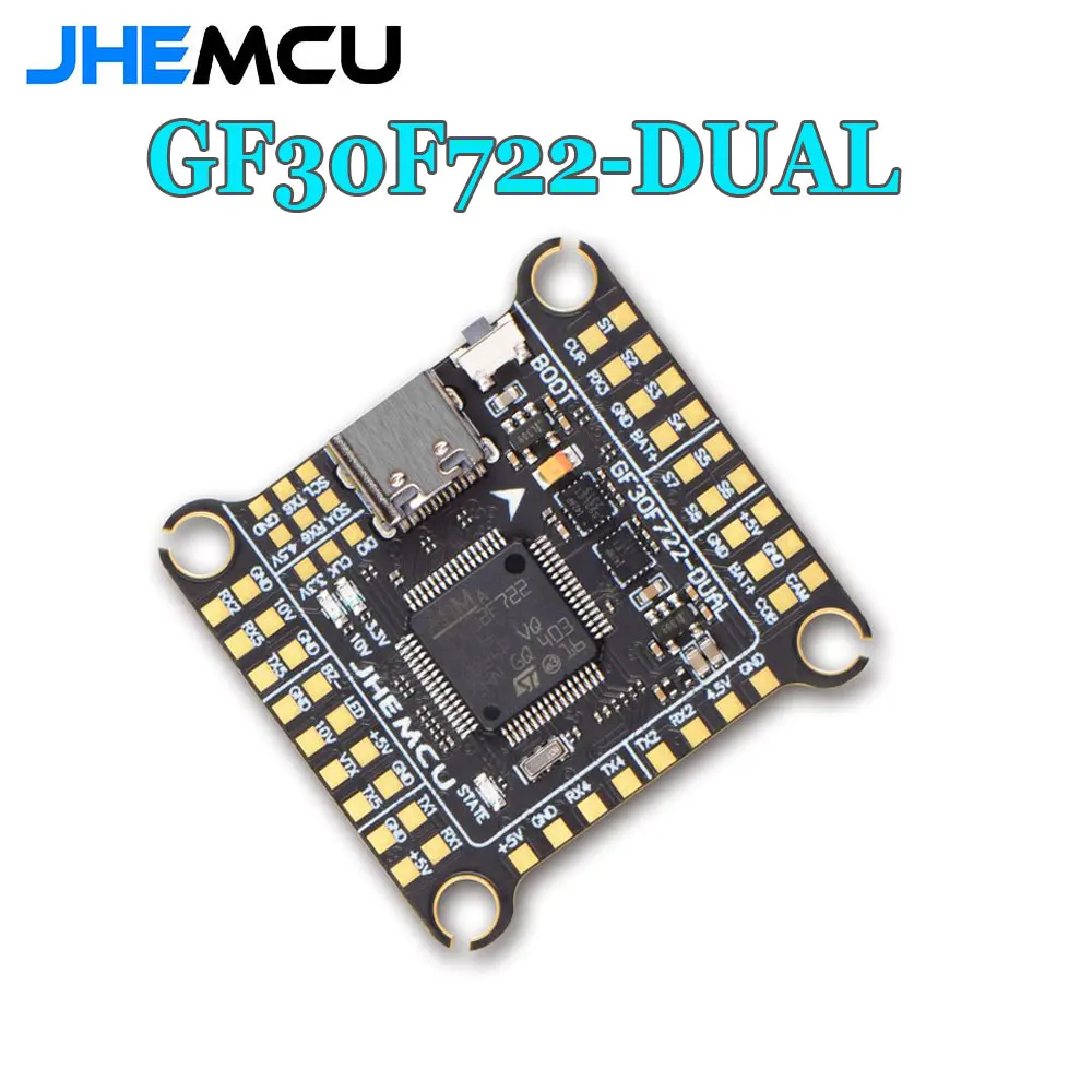 

JHEMCU GF30F722-двойной контроллер полета F722 Double BEC Double Gyro 3-6S Lipo 30,5*30,5 мм для RC FPV Freestyle Drone