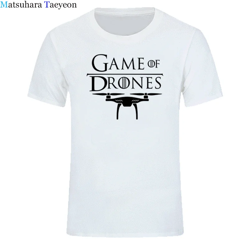 Summer New Drone T Shirts Cool Printed Mens Short Sleeve Cotton Game of Drone T-shirt Man Drone Funny Tee Shirt Tops Tee TO06