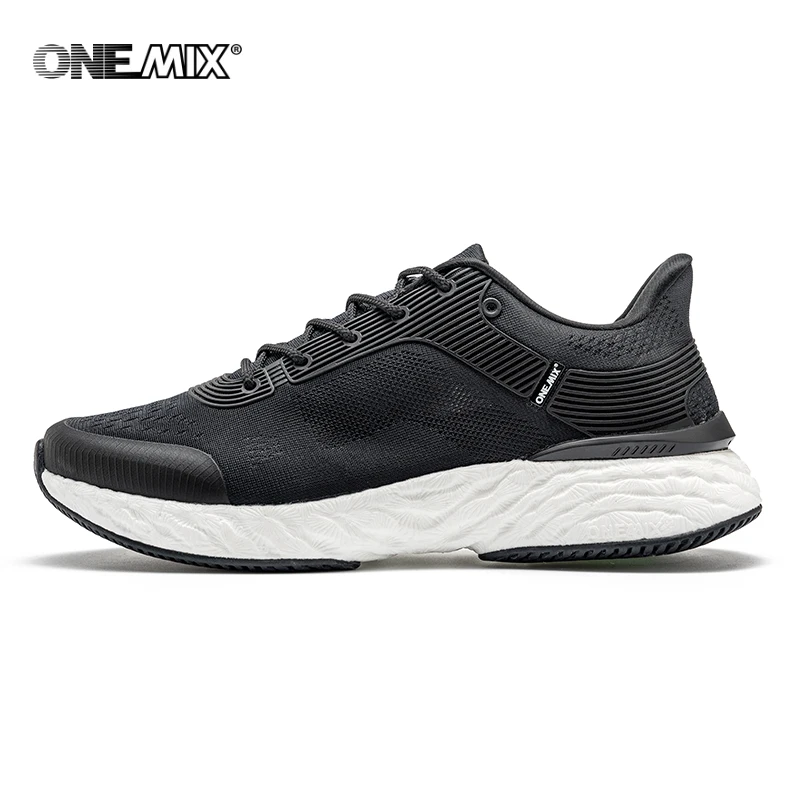 ONEMIX White Running Shoes For Men Outdoor Women Athletic Sneakers Marathon Sport Walking Shoes Travel Trekking Jogging Footwear