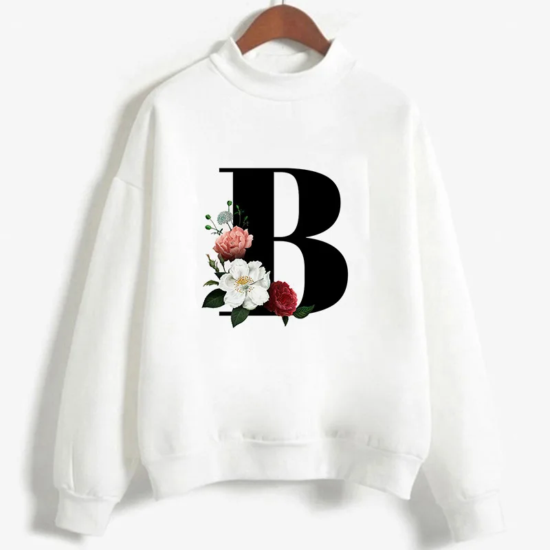 Explosive New 26-letter High-neck Long-sleeved Hoodie Autumn and Winter Hot Sales Sweatshirt  Streetwear Women