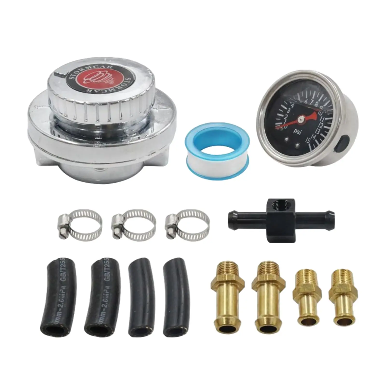 Universal 0-15psi Fuel/Oil Gauge 40mm 1/8