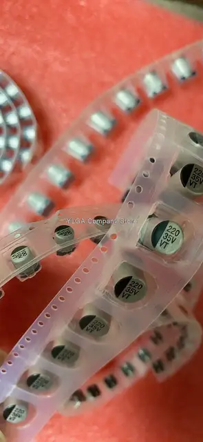 50V 35V 25V 16V 10V 100UF 220UF 47UF 33UF 22UF 10UF 4.7UF 2.2UF 1UF SMD Aluminiowy kondensator elektrolityczny 50 sztuk / 1 partia