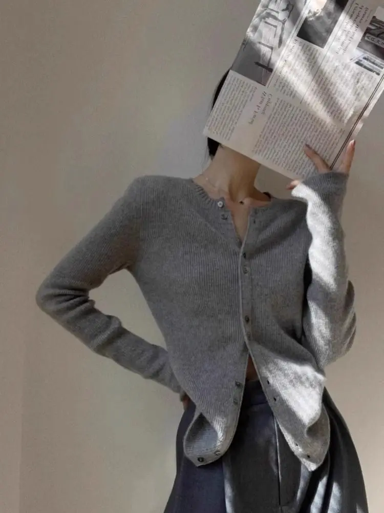 Pullover Pullover Strickjacken Damen Strickjacke Y2k Frau American Style Letterman Patch Border Campus College Preppy Academy Ol