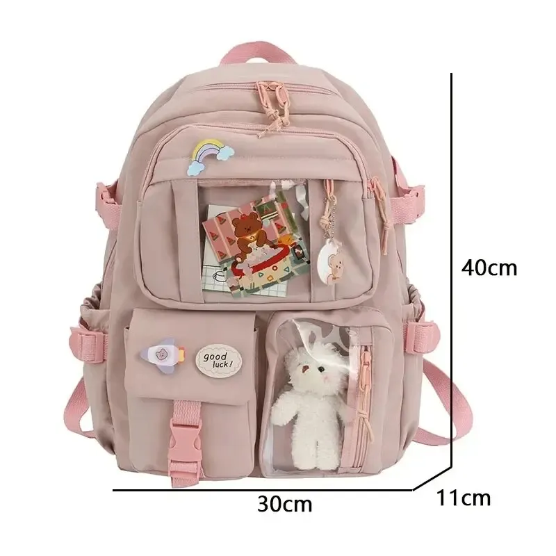 Carton Cute Girl Backpack Classic Nylon Women School Bag Laptop Bag Backpack Large Capacity Travel Backpack for Teenage Girl