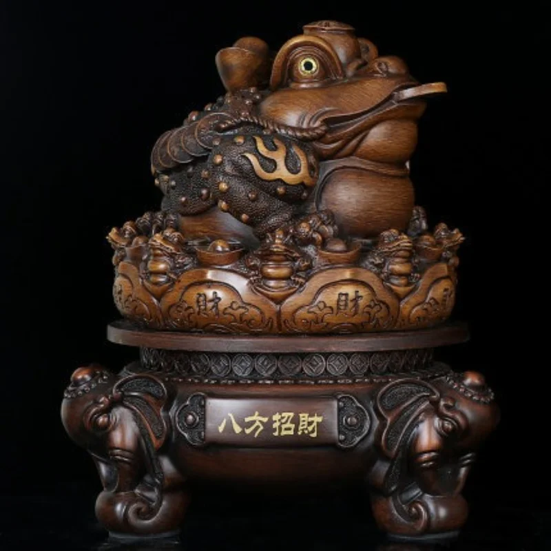 1pc Resin Toad Ornament, Resin Wealth Statue Decoration, Toad Statue, Desktop Decoration, Home Decoration, Lucky Toad Ornament