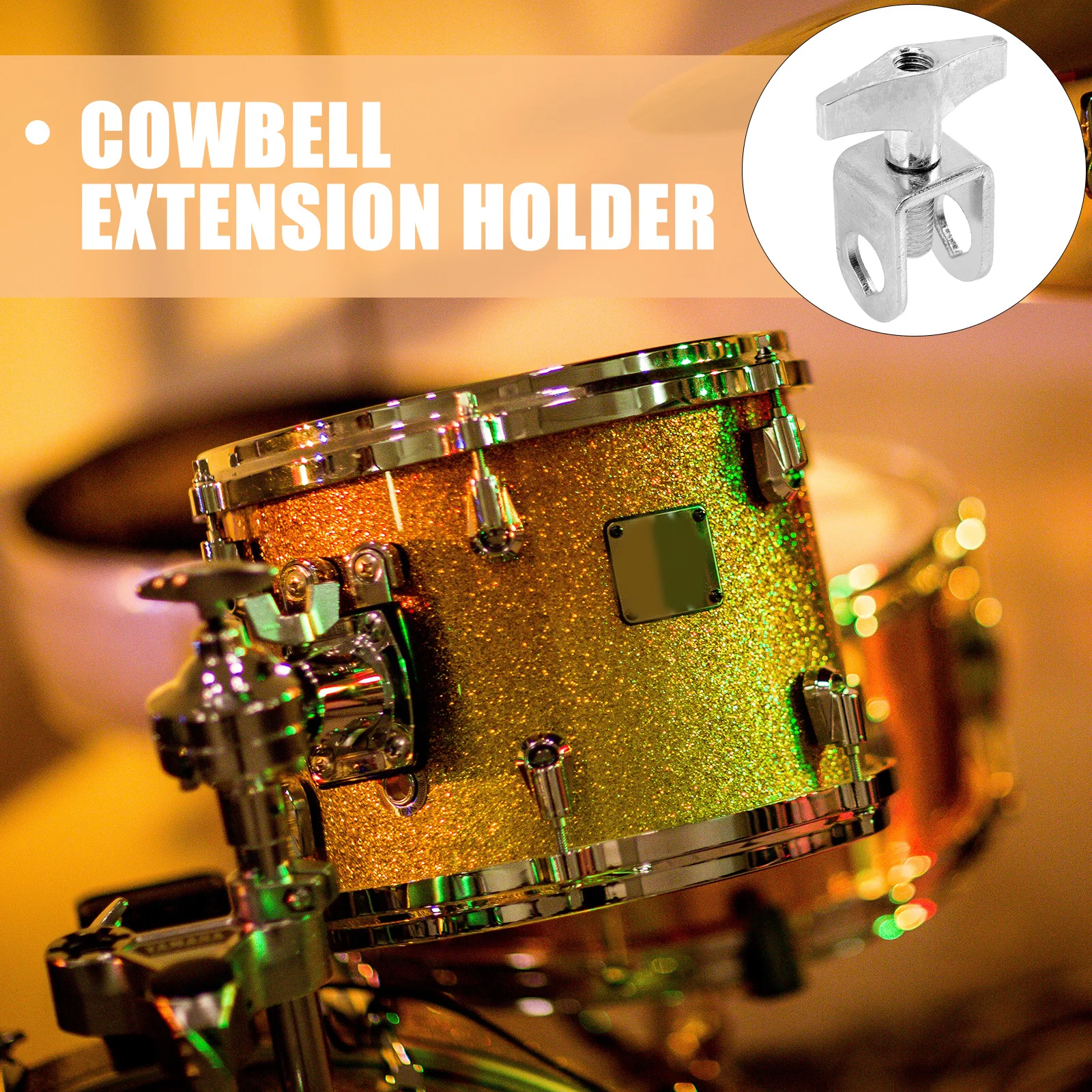 

Adjustable Durable Mount Holder Clamp For Drum Bass Extension Hard Material Attached To Hoop Performance Accessory Cowbell Clip