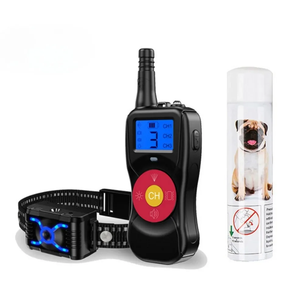 

Remote control spray dog trainer Bark stopper 800m touch switch harmless training shock free collar pet supplies