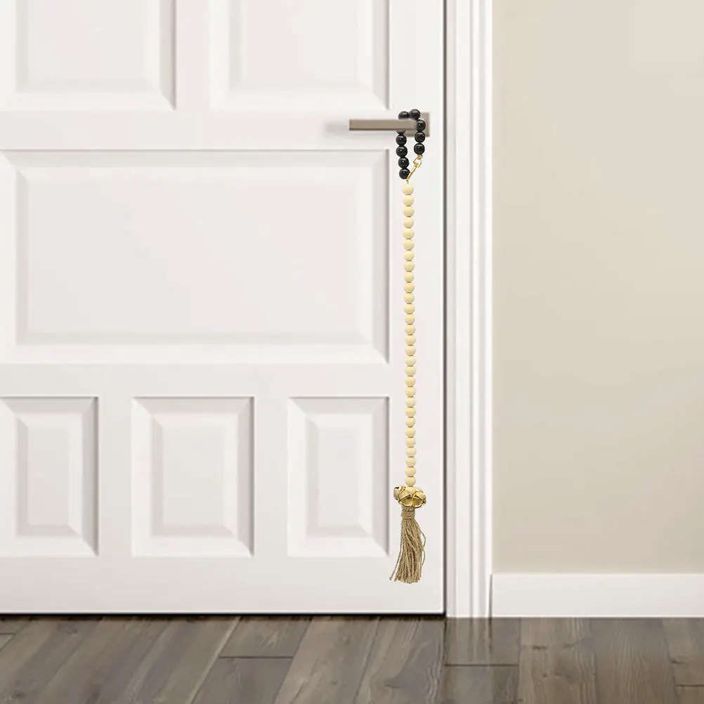 

Rustic Wooden Bead Dog Door Bell for Potty Training Versatile Decorative Pet Training Bells Door Bells for Dogs