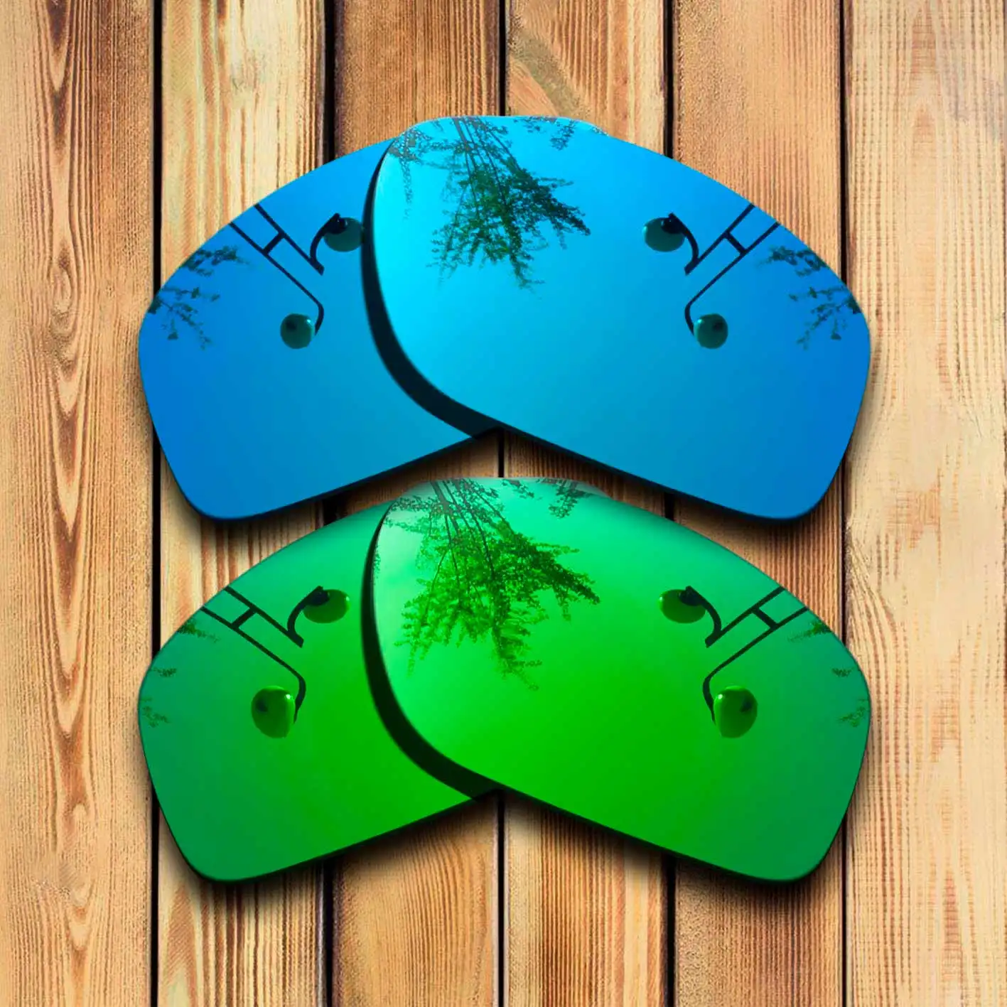 

100% Precisely Cut Polarized Replacement Lenses for Tincan Sunglasses Blue& Green Combine Options