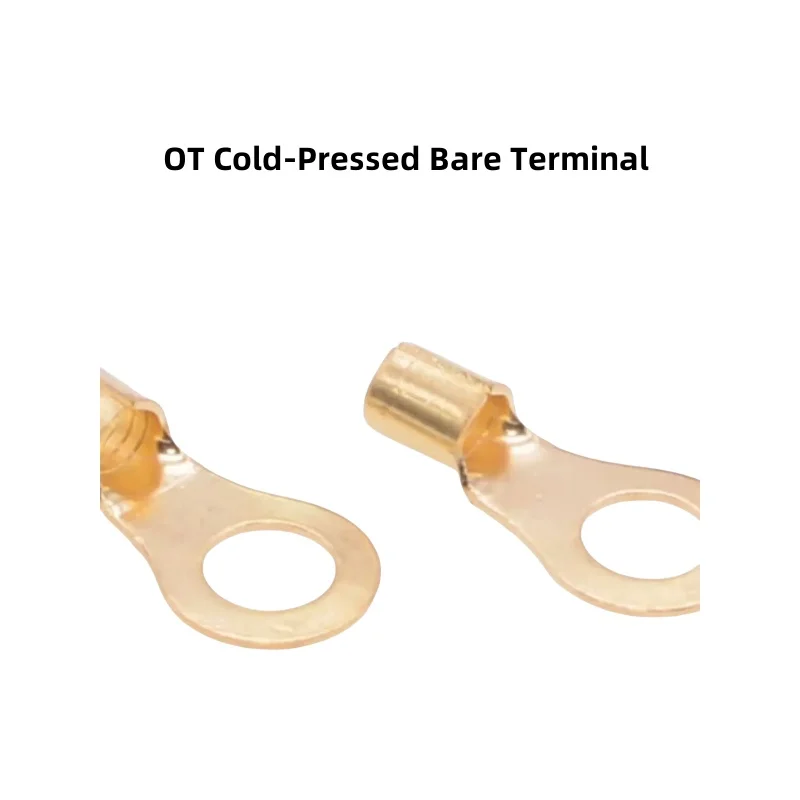 Brass OT Cold-Pressed Bare Terminal Large Fork Fuse Holder Wiring Connector Copper Lug