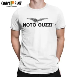 Camisetas informales Guzzi Motorcycles para hombre, camisetas de algodón puro con cuello redondo, camiseta de manga corta, ropa gráfica