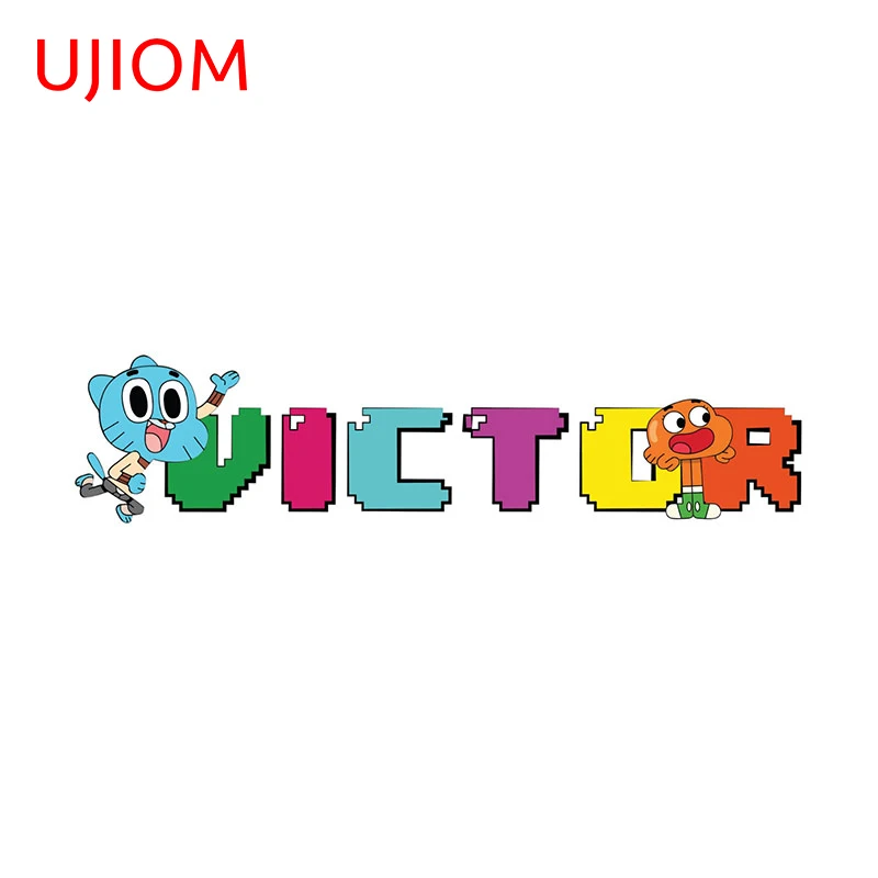 UJIOM 13cm X 3cm Gumball Darwin Cartoon Wall Stickers Personality Amusing Baby Nursery Room Sofa Wall Decal Home Decoration