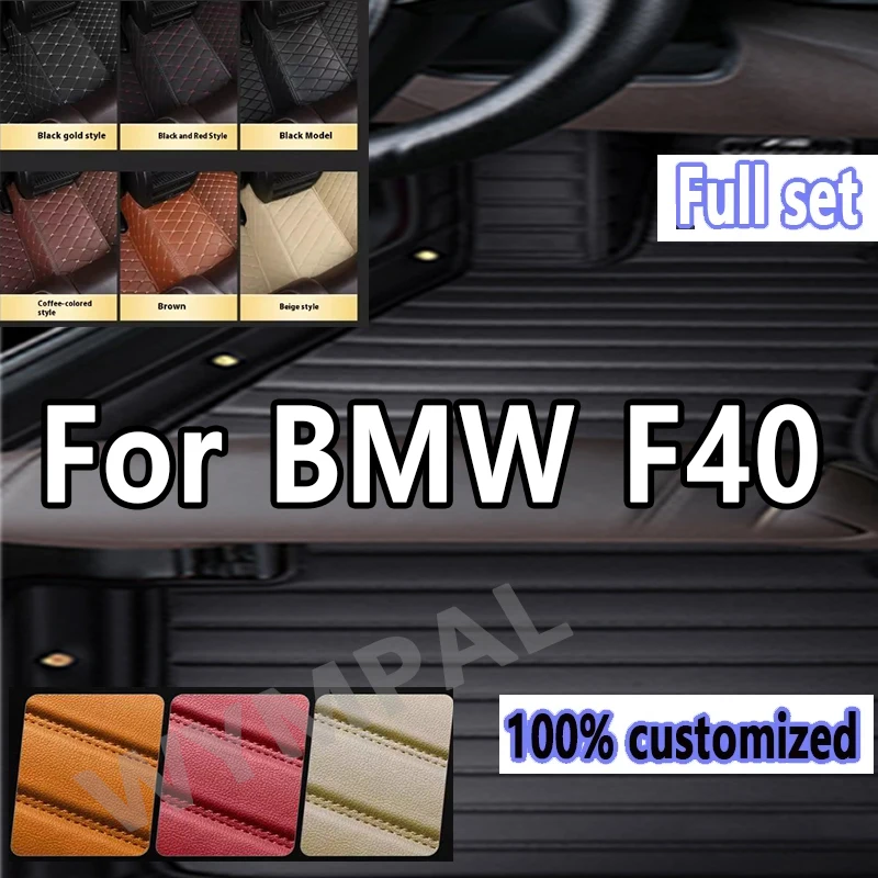 

Роскошные автомобильные коврики на заказ для BMW F40 2017 2018 2019 2020 2021, авто роскошные кожаные мужские и женские автомобильные коврики с полным покрытием
