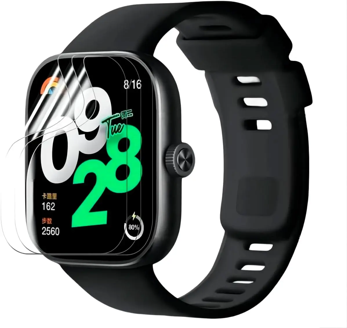 3/6Pcs Watch Film For Redmi Watch 4 HD Anti-scratch Hydrogel Film Smart Watch Replacement Screen Protector Film Accessories