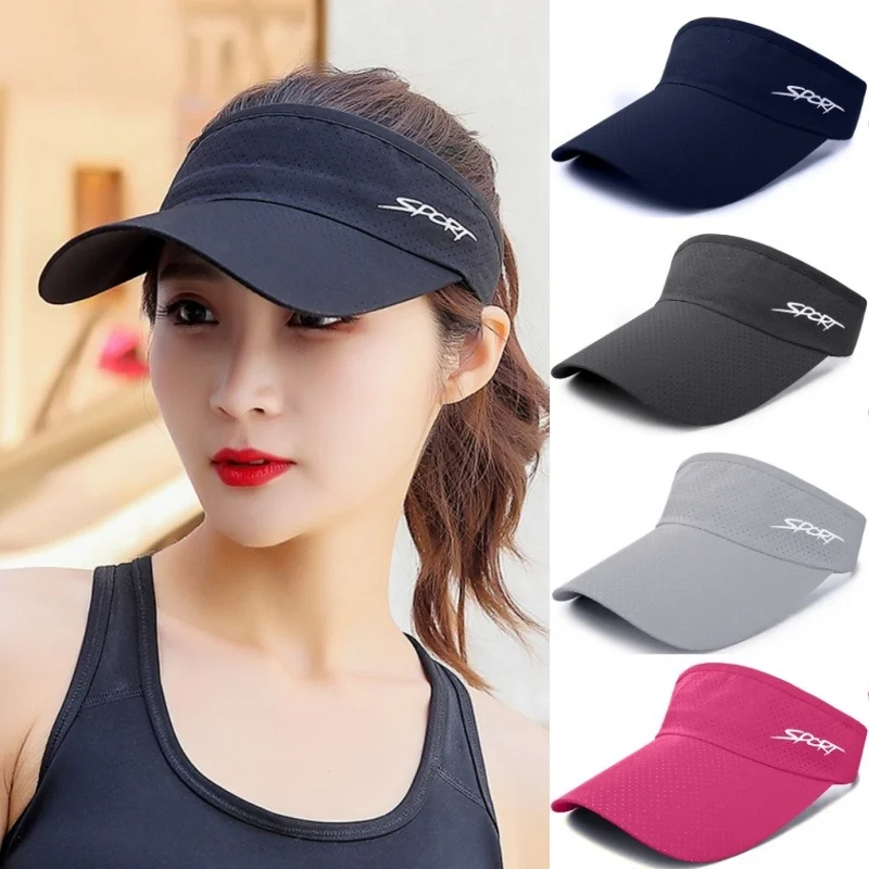 

Summer An-ti UV Sunhat Top Empty Sun Protection Adjustable Visors Quick Dry Sports Tennis Golf Running Sunscreen Baseball Caps