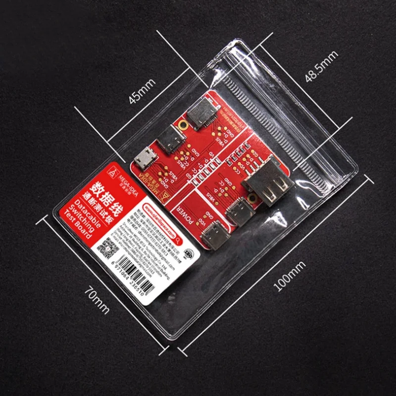 MEGA-IDEA Data Line Continuity Detection Board Fixture for IPHONE/Type-c/Android Quick Cable Test Data Flex Continuity Detection