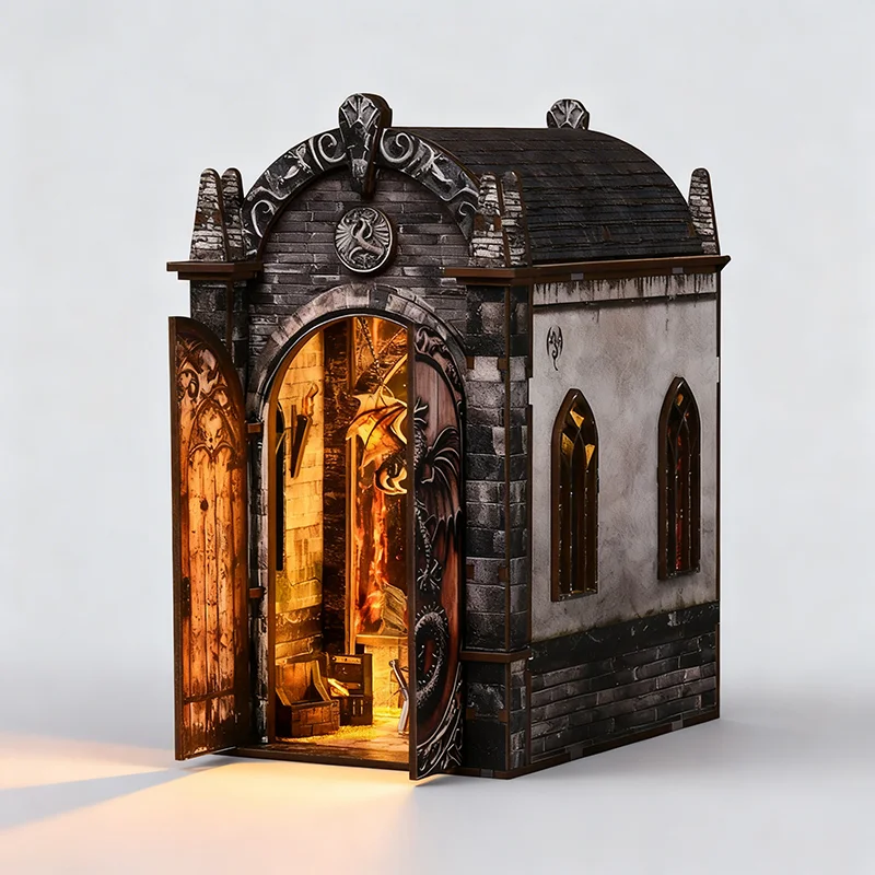 Home Decor Medieval - Kit Book Nook a Tema Drago