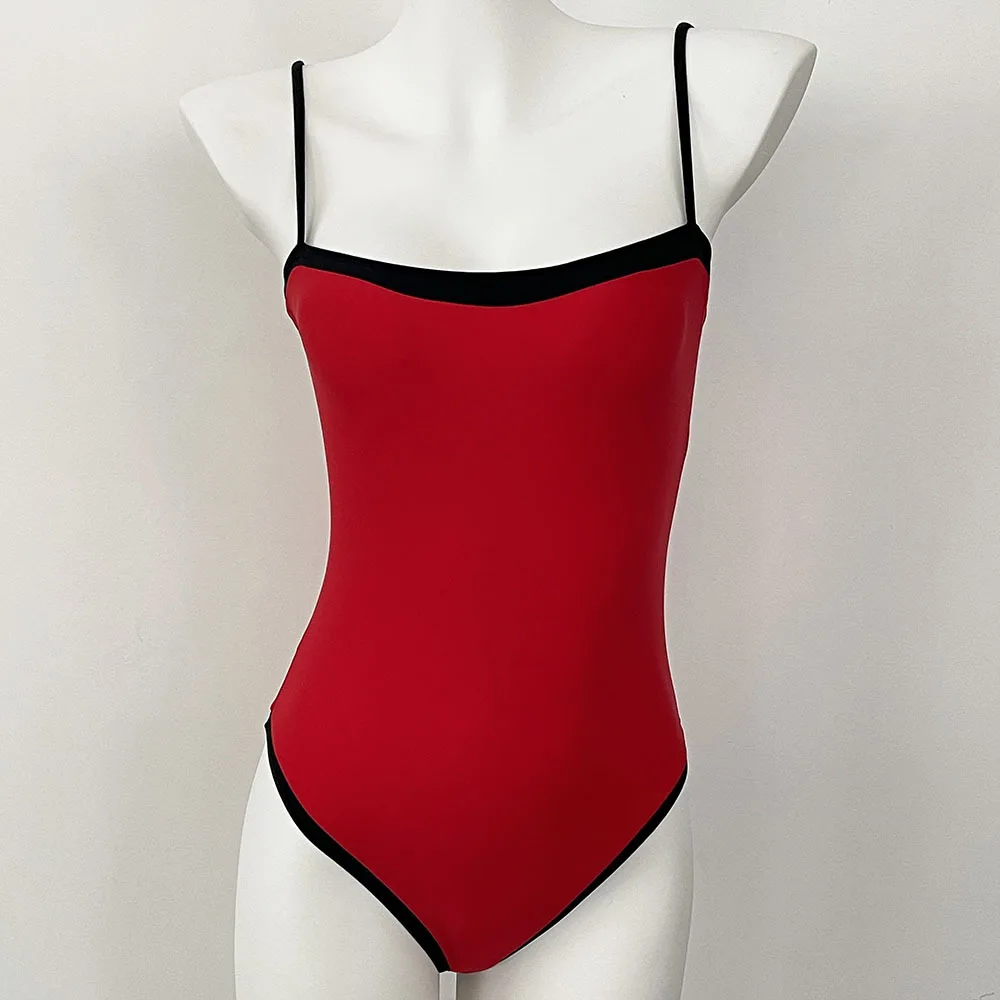 2025 New Sexy Splicing High Leg Cut Women Swimwear One Piece Swimsuit Female Monokini Padded Bather Bathing Suit Swim