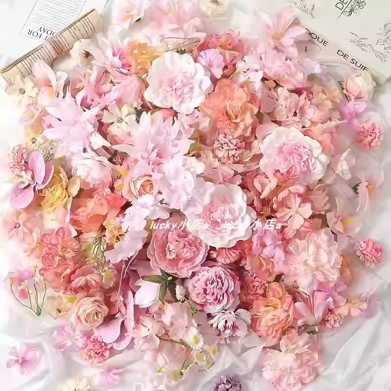 1 beutel Künstliche Blume Kopf Für Home Zimmer Hochzeit Dekoration Handgemachte Handwerk Kranz Weihnachten Baum Dekor 2025 Navidad Liefert – Detail 11