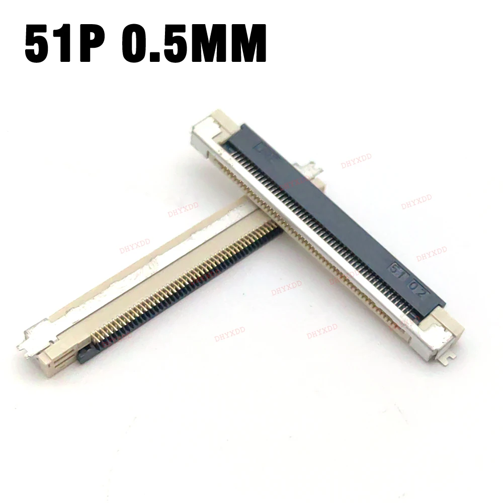 2-10 sztuk LCD TV Repaire kabel ekranu Adapter ekran Lnterface 51 P 0.5mm Pitch 51 Pin tylne odwróć FFC FPC Lvds gniazdo