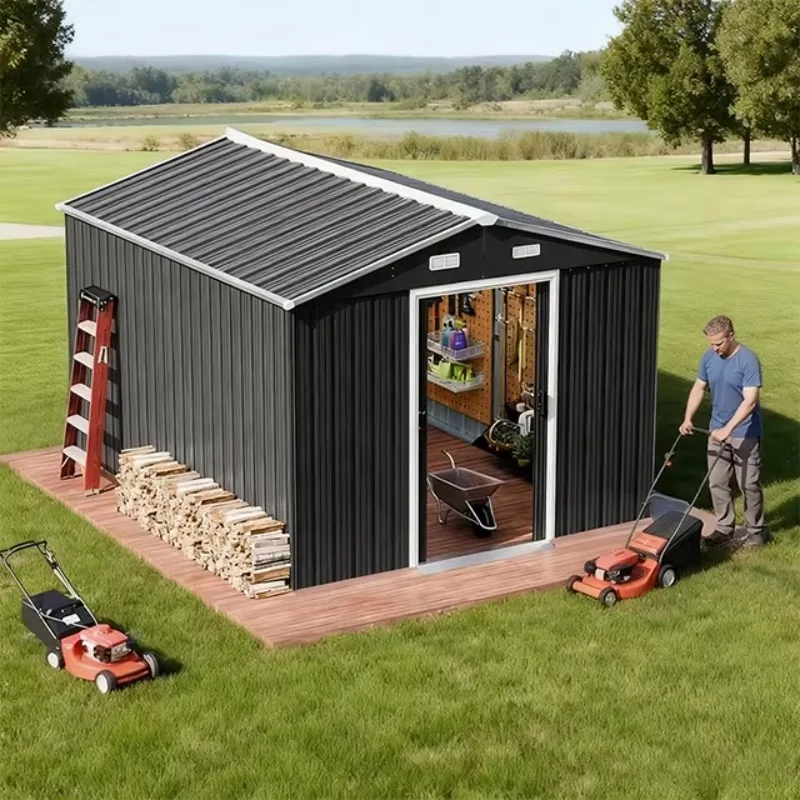 

Готовый контейнерный домик-сарай для хранения на заднем дворе