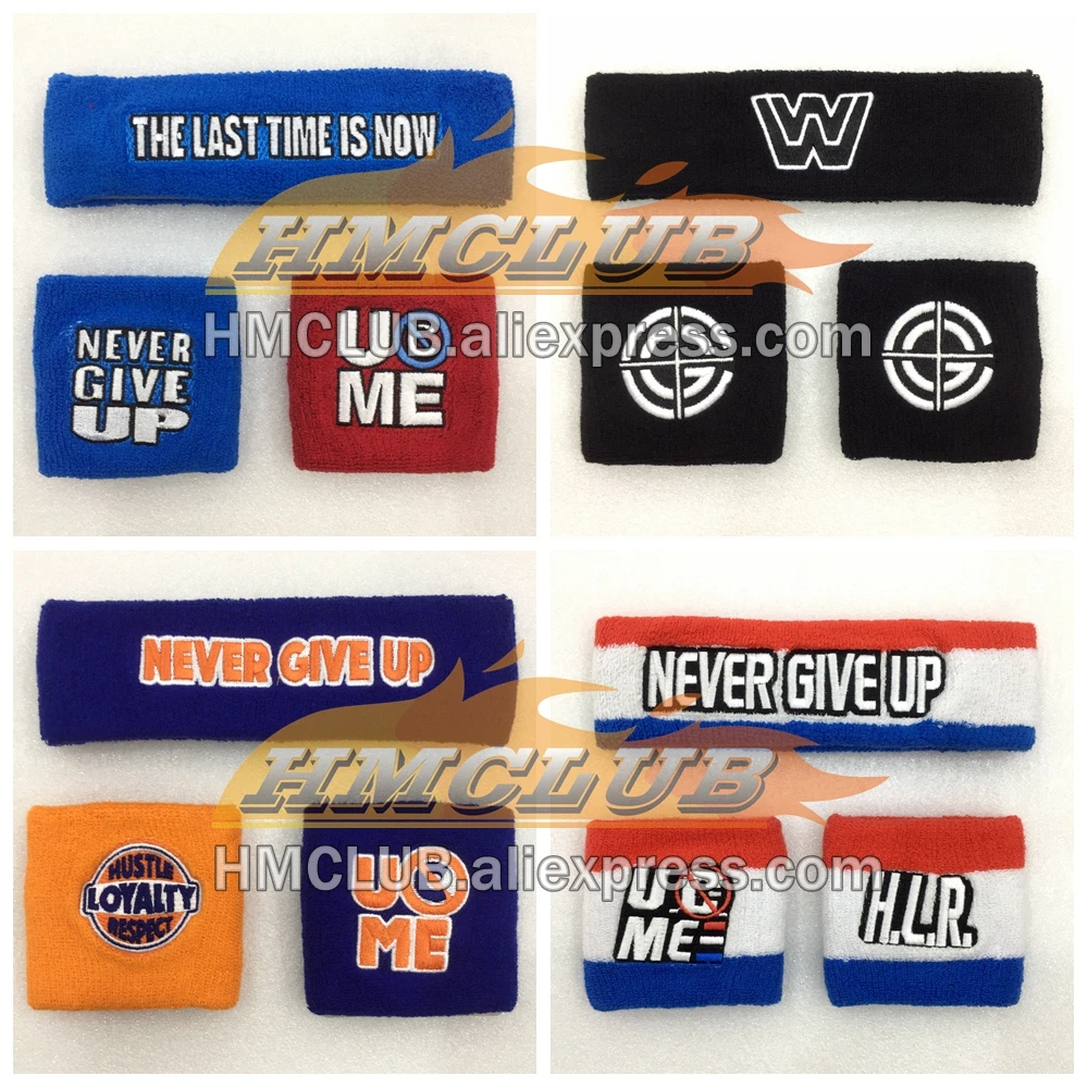 3PCS / set Free Custom Cotton Wrestling Sports Basketball Sports Headband Men Women Running Fitness Sweatband Bandana Wristbands