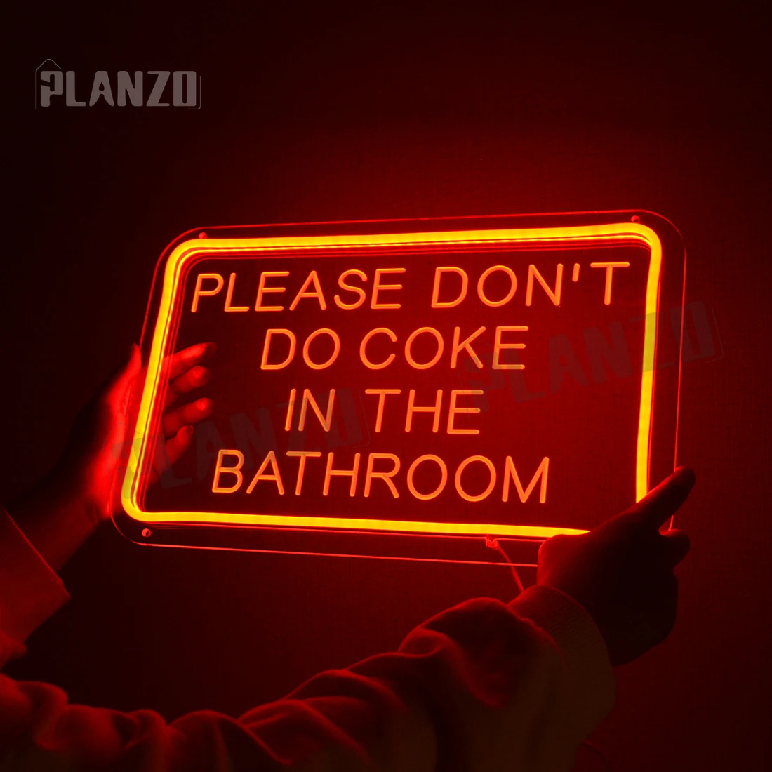 Imagem -02 - Led Neon Sign For Room Wall Decor Arte Interior Coca-cola no Banheiro Luz de Néon para Homem Caverna Bar Casa por Favor Não Faça Coca-cola