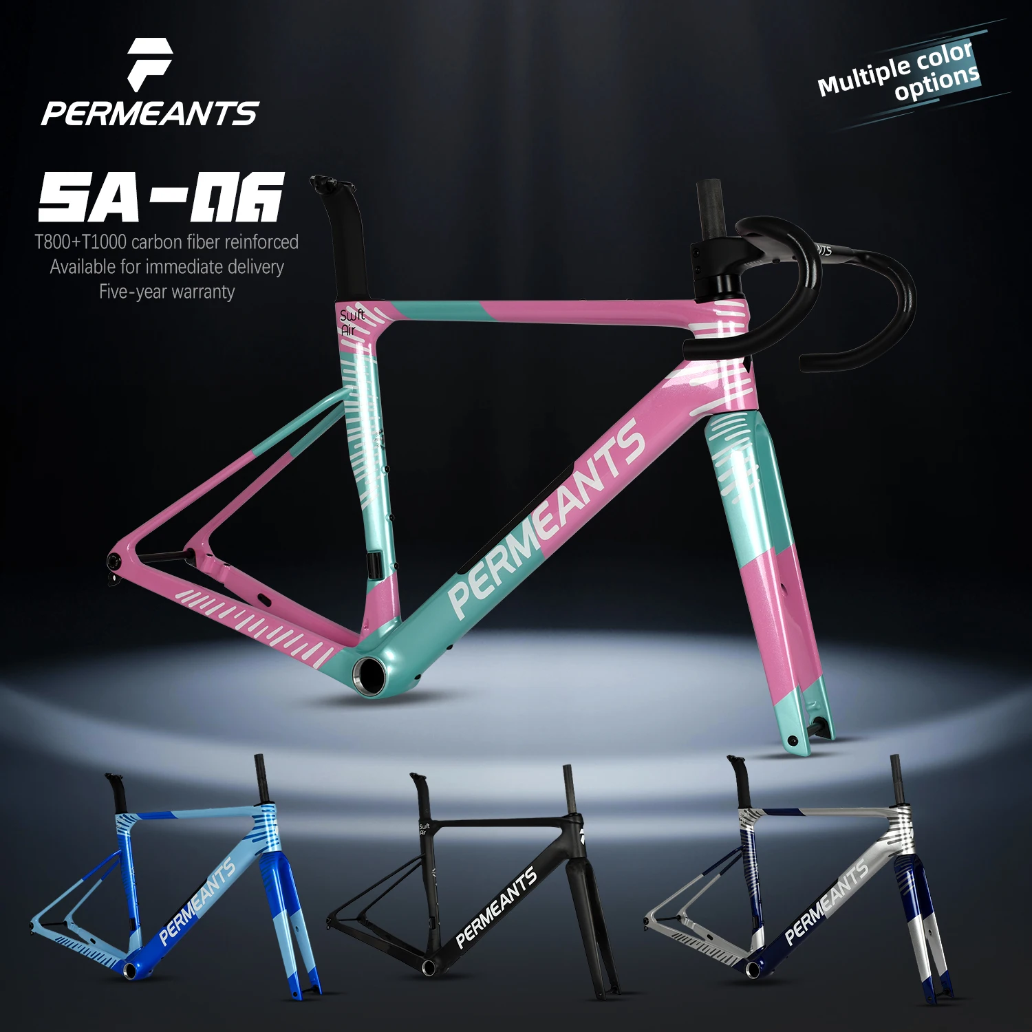 

Permeants SA-06 38CTire All Road Магнитный ящик для хранения Карбоновая рама велосипеда Легкая велосипедная рама Руль